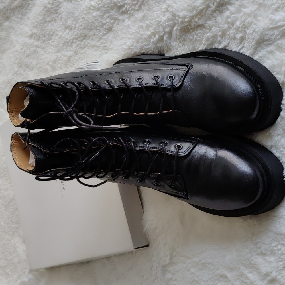 & Other Stories Leather Boots EUR 38/US 7 Black